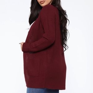 Fashion Nova Zoe Long Open Front Cardigan Size L